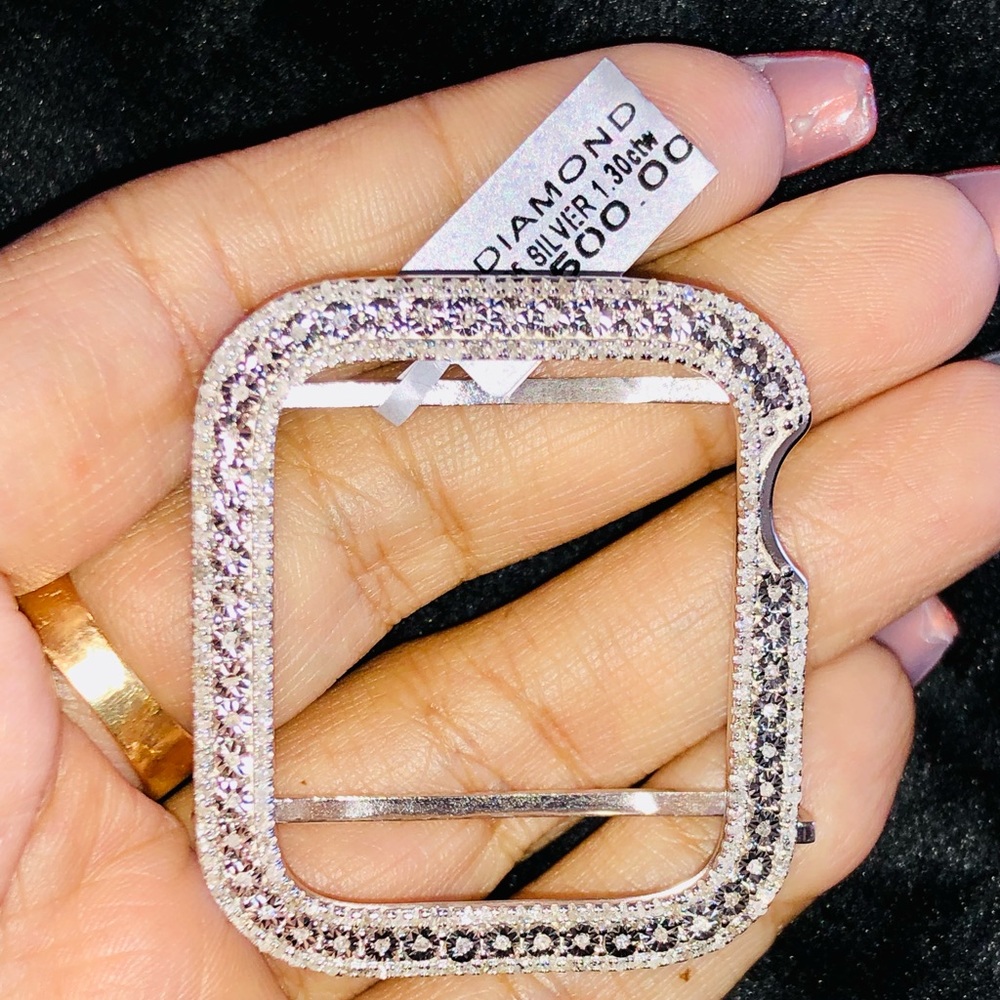 Genuine Real Diamond Bezel for Apple Watch all series custom made free appraisal - Picture 10 of 17
